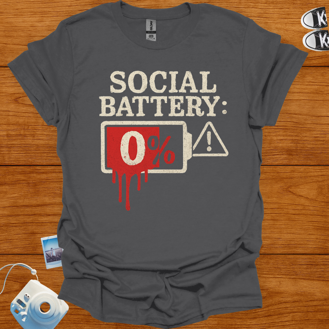 Social Battery 0% T-shirt