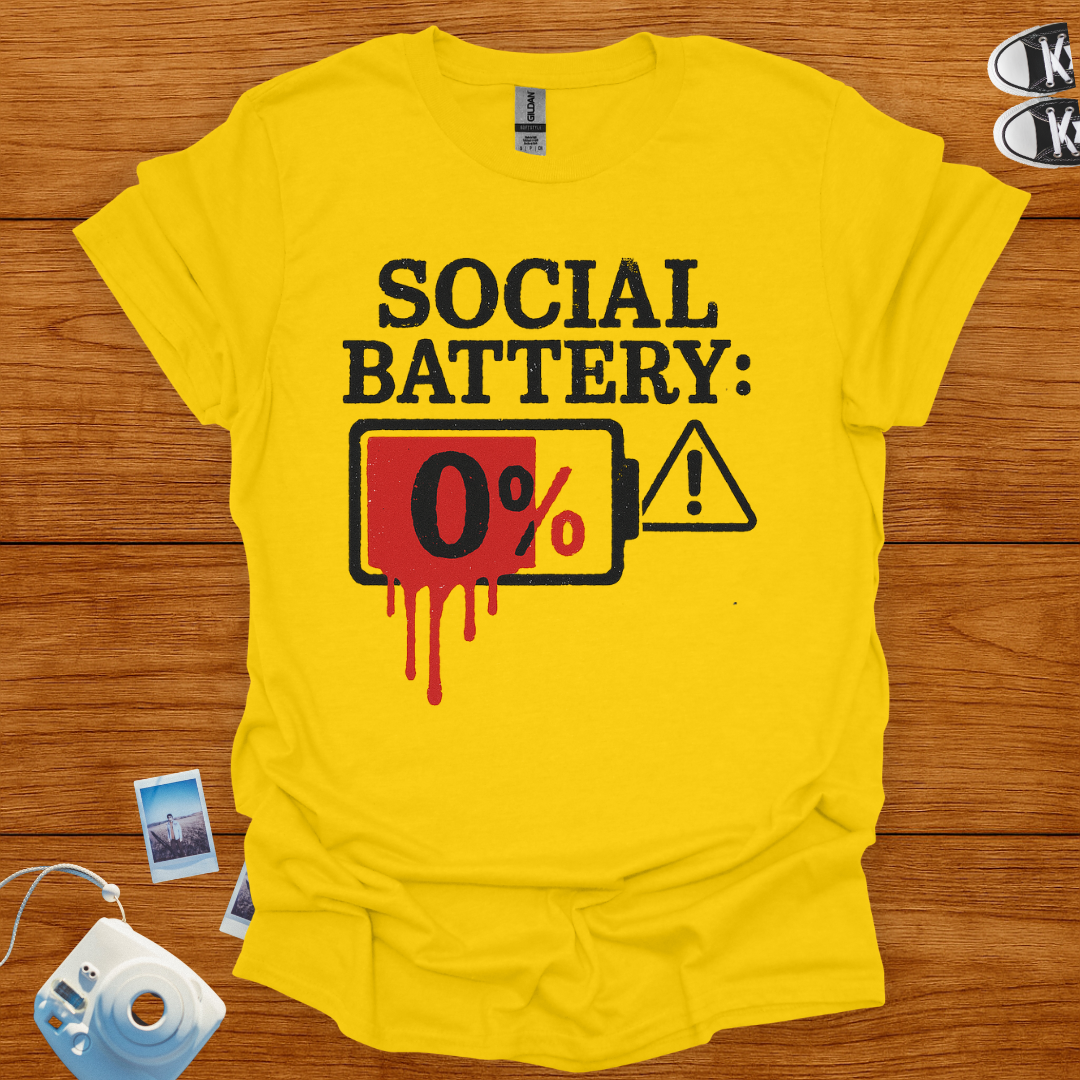 Social Battery 0% T-shirt