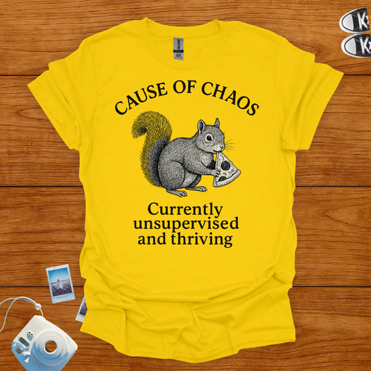 Cause of Chaos: Currently unsupervised and thriving T-shirt