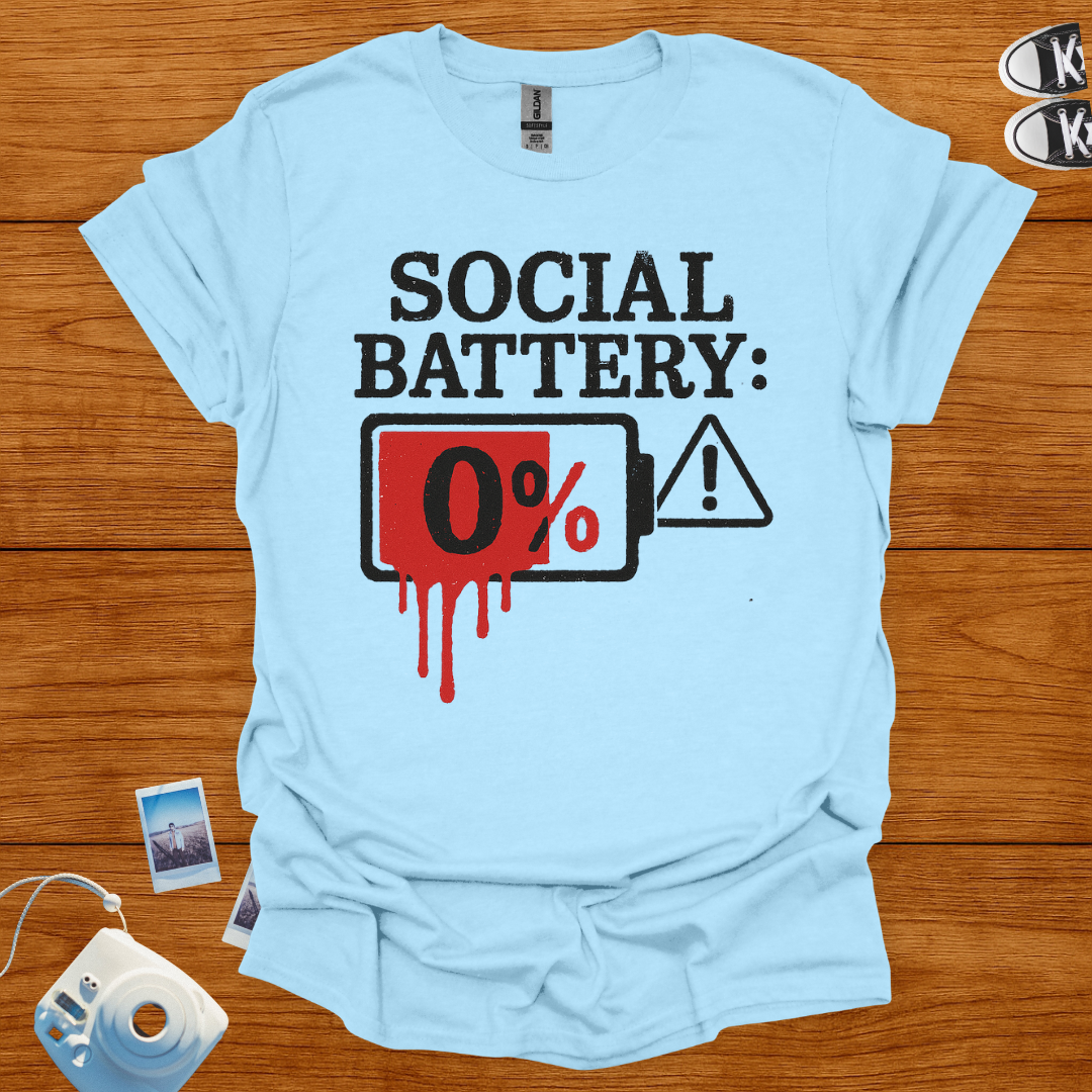 Social Battery 0% T-shirt
