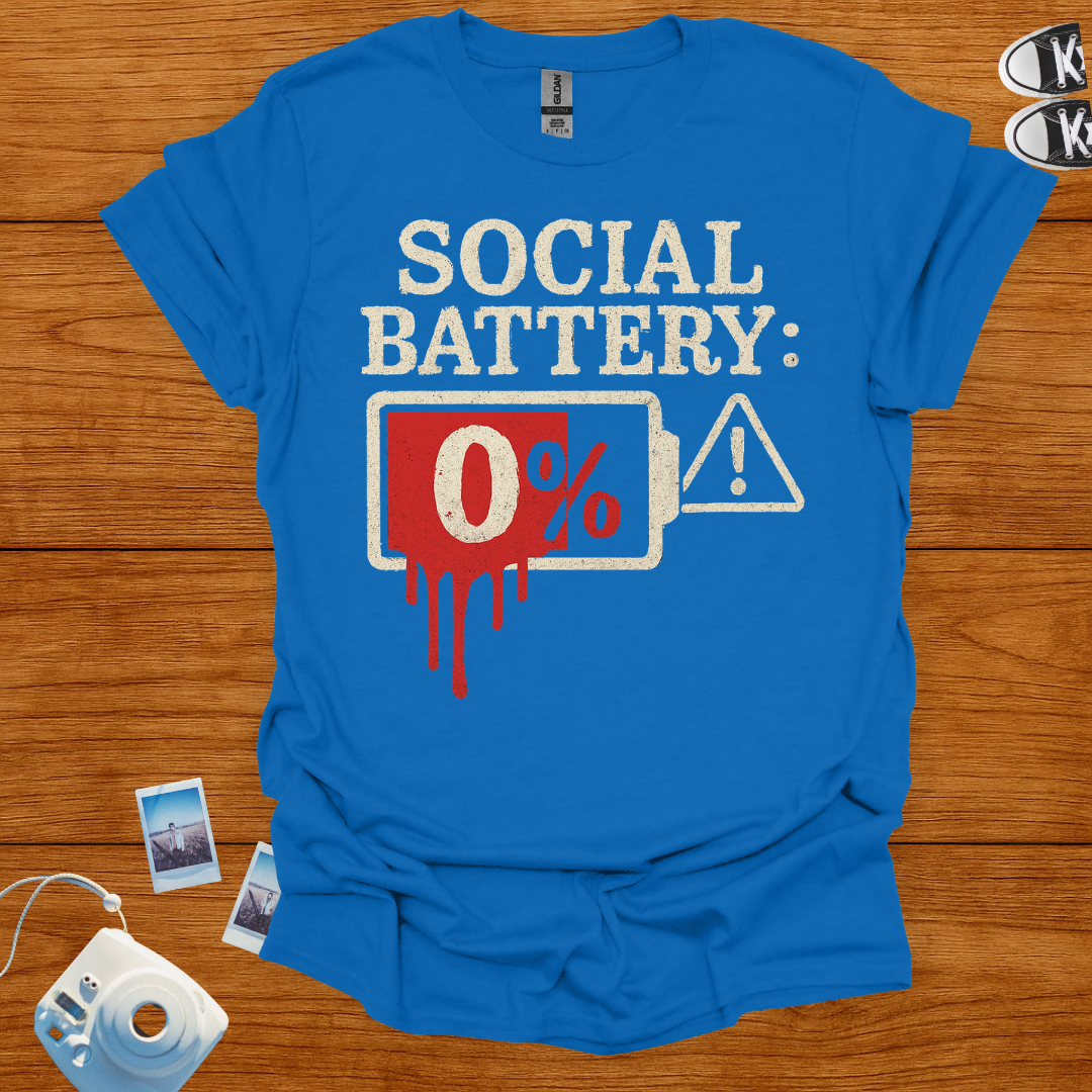 Social Battery 0% T-shirt