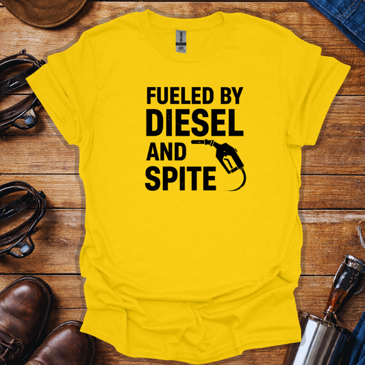 Fueled by Diesel and Spite Shirt | Funny Truck Driver T-Shirt | Diesel Trucker Tee