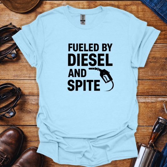 Fueled by Diesel and Spite Shirt | Funny Truck Driver T-Shirt | Diesel Trucker Tee
