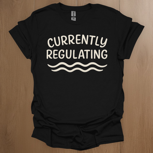 Currently Regulating T-shirt | Mental Health Tee - ADHD Pride T-Shirt - Back View