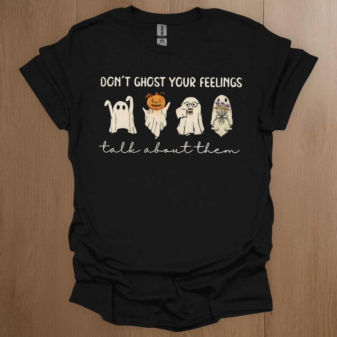 Don't Ghost Your Feelings. Talk About Them T-shirt - ADHD Pride T-Shirt - Back View