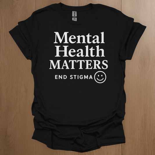 Mental Health Matters End Stigma T-shirt - ADHD Pride T-Shirt - Back View