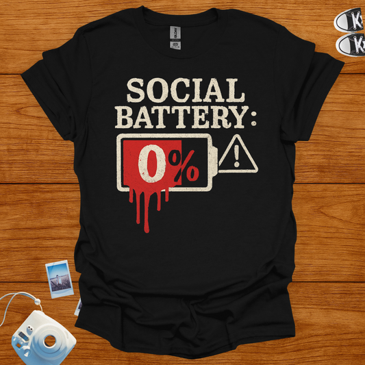 Social Battery 0% T-shirt