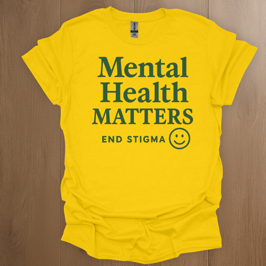 Mental Health Matters End Stigma T-shirt - ADHD Pride T-Shirt - Lifestyle Photo