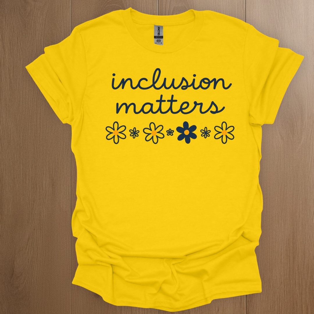 Inclusion Matters Mental Health T-shirt - ADHD Pride T-Shirt - Lifestyle Photo