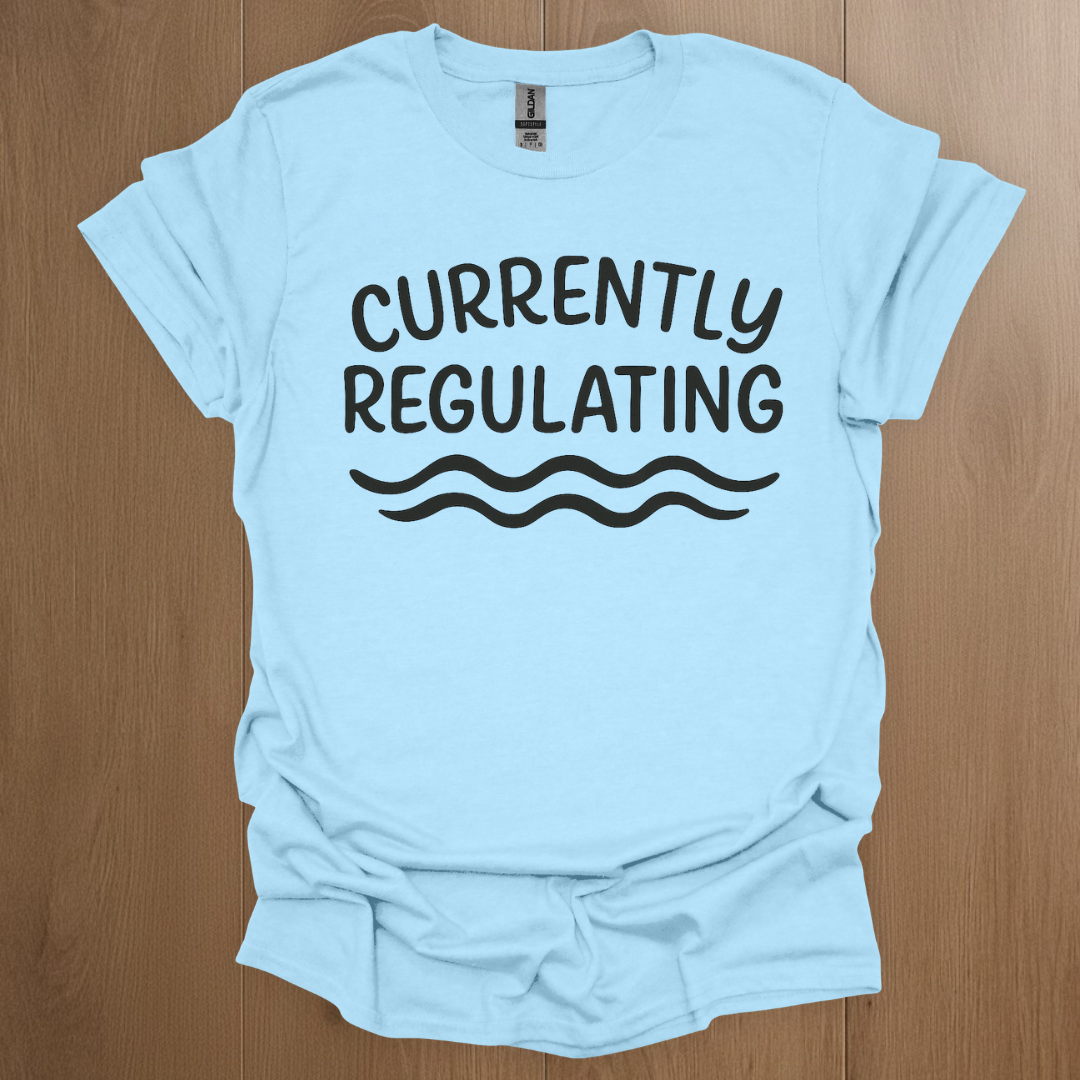Currently Regulating T-shirt | Mental Health Tee - ADHD Pride T-Shirt - Close-Up