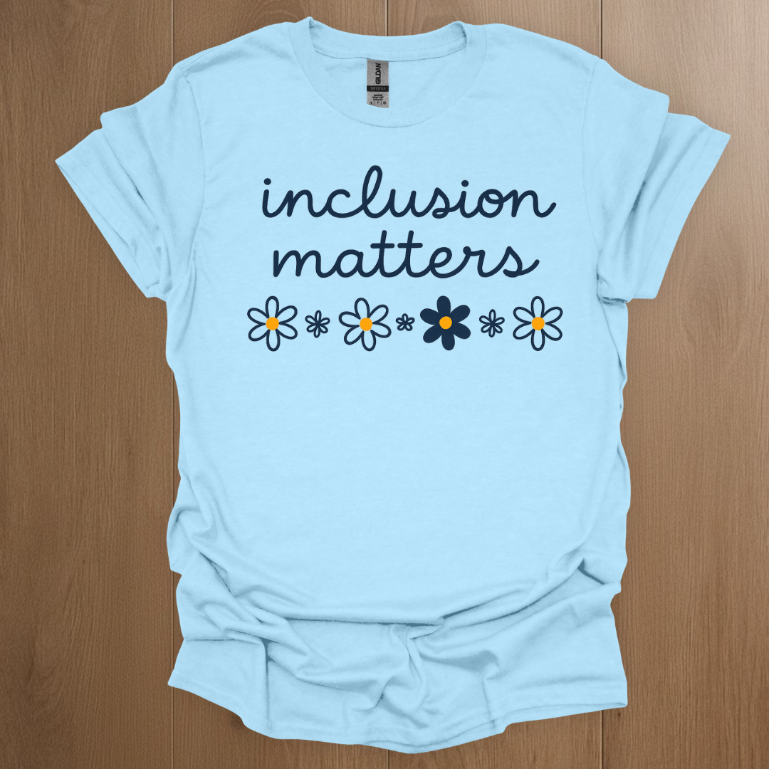 Inclusion Matters Mental Health T-shirt - ADHD Pride T-Shirt - Close-Up