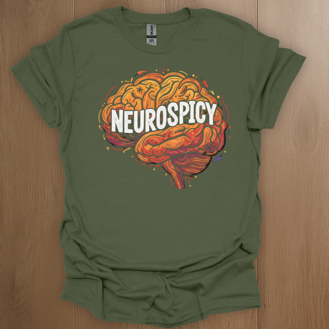 Neurospicy Neurodivergent T-shirts - ADHD Pride T-Shirt - Lifestyle Photo