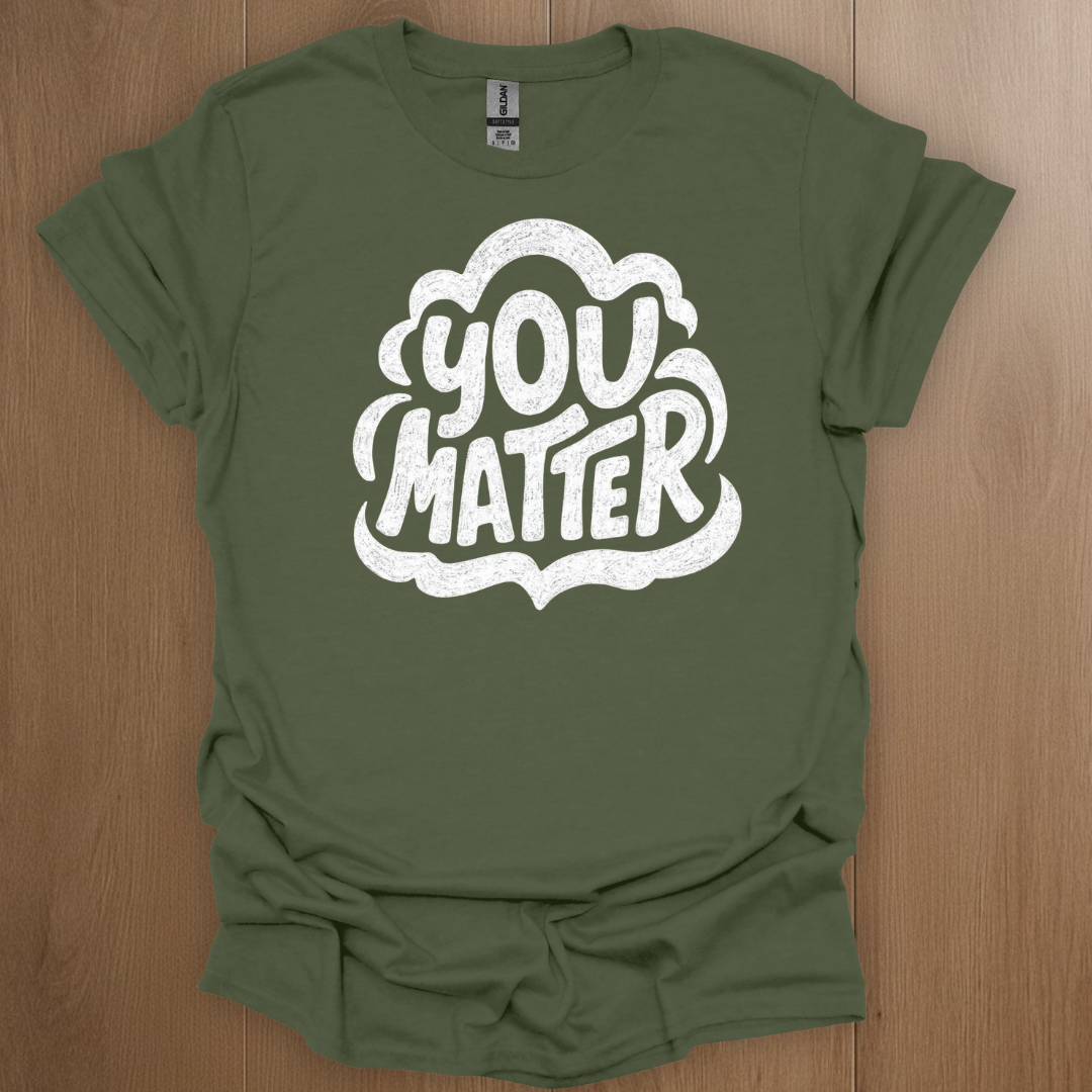 You Matter Mental Health Graphics T-shirt - ADHD Pride T-Shirt - Close-Up