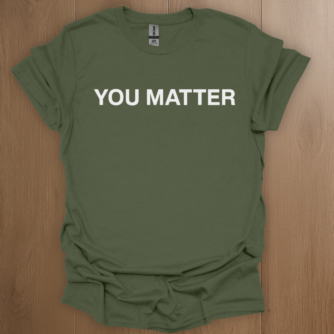 You Matter Mental Health T-shirts - ADHD Pride T-Shirt - Model Wearing