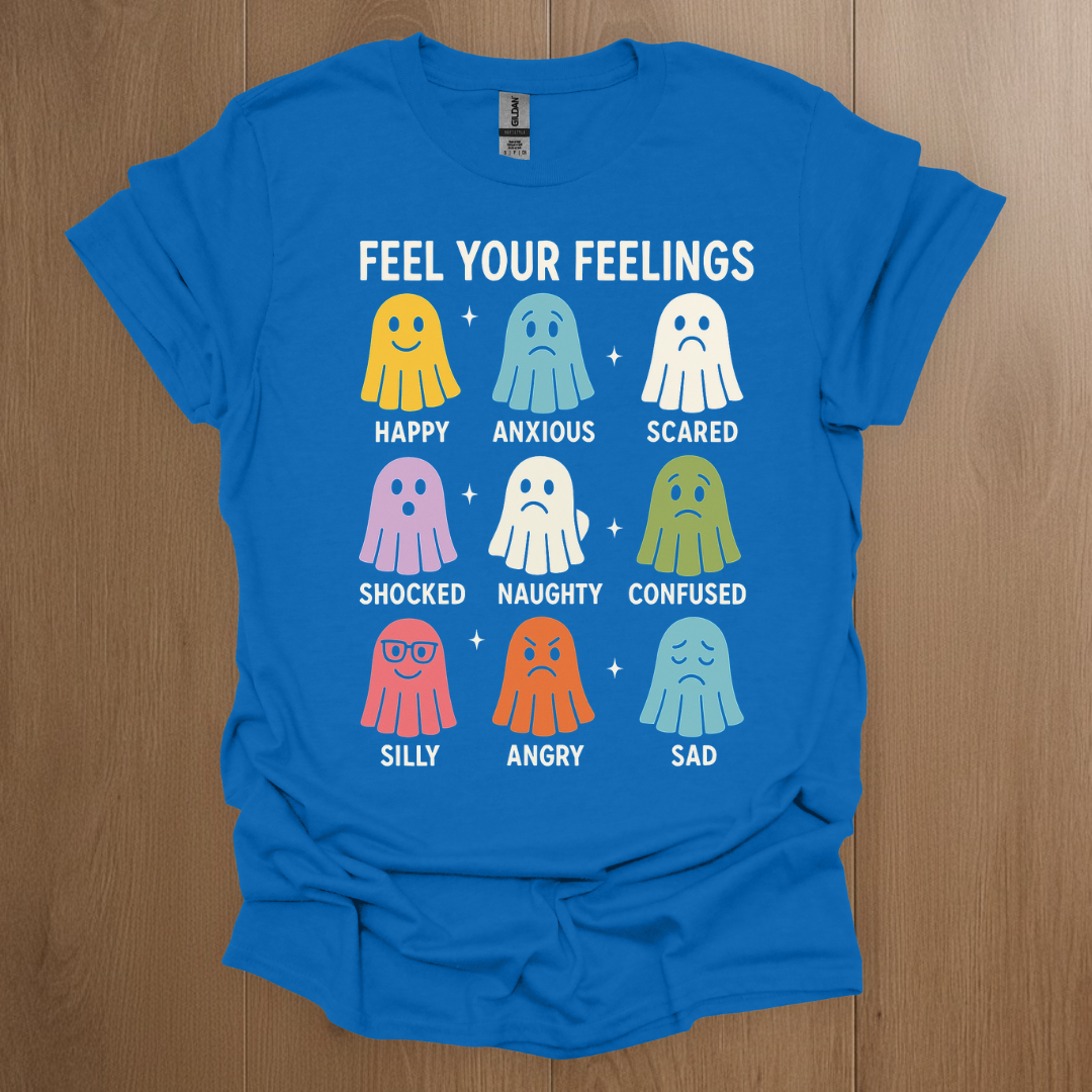 Feel Your Feelings Mental Health T-shirt - ADHD Pride T-Shirt - Front View