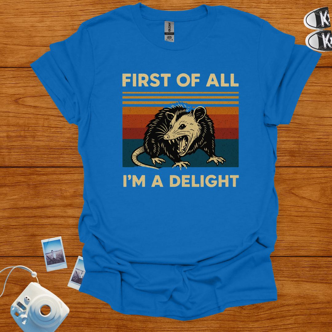 First of all, I'm a delight T-shirt