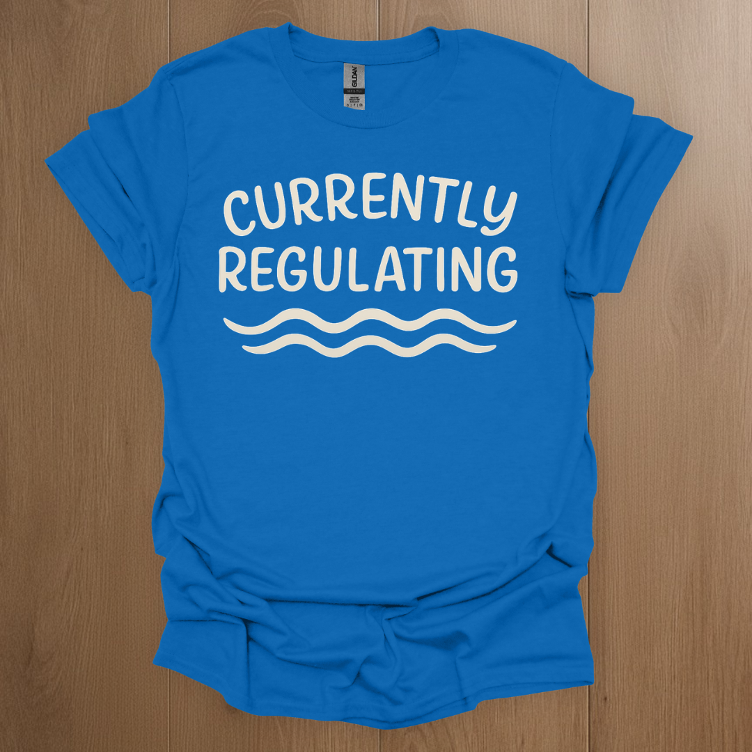 Currently Regulating T-shirt | Mental Health Tee - ADHD Pride T-Shirt - Model Wearing