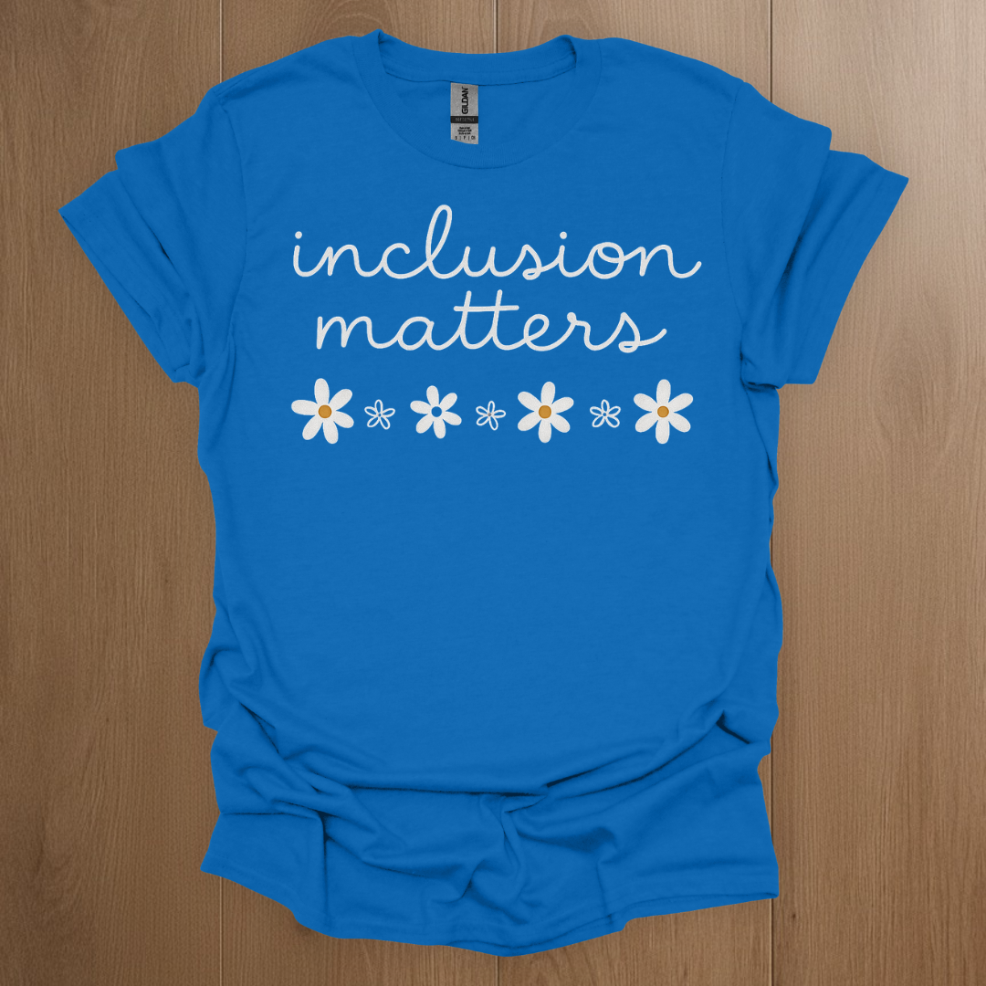 Inclusion Matters Mental Health T-shirt - ADHD Pride T-Shirt - Front View