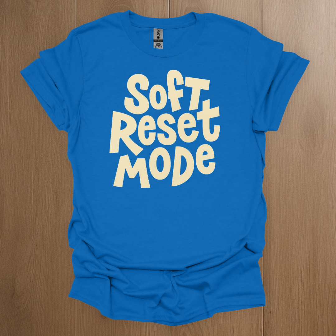 Soft Reset Mode T-shirt | Mental Health Tee - ADHD Pride T-Shirt - Model Wearing