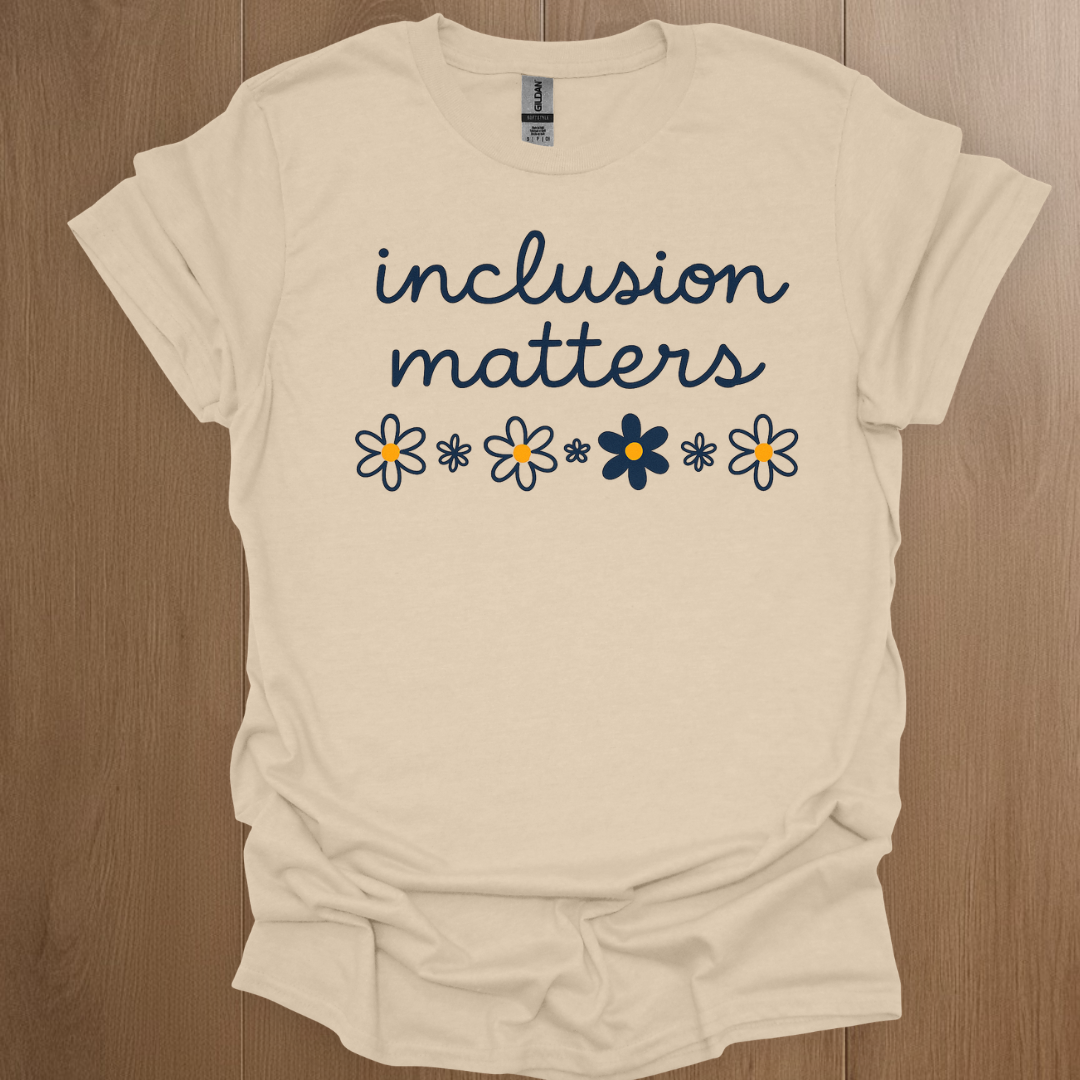 Inclusion Matters Mental Health T-shirt - ADHD Pride T-Shirt - Lifestyle Photo