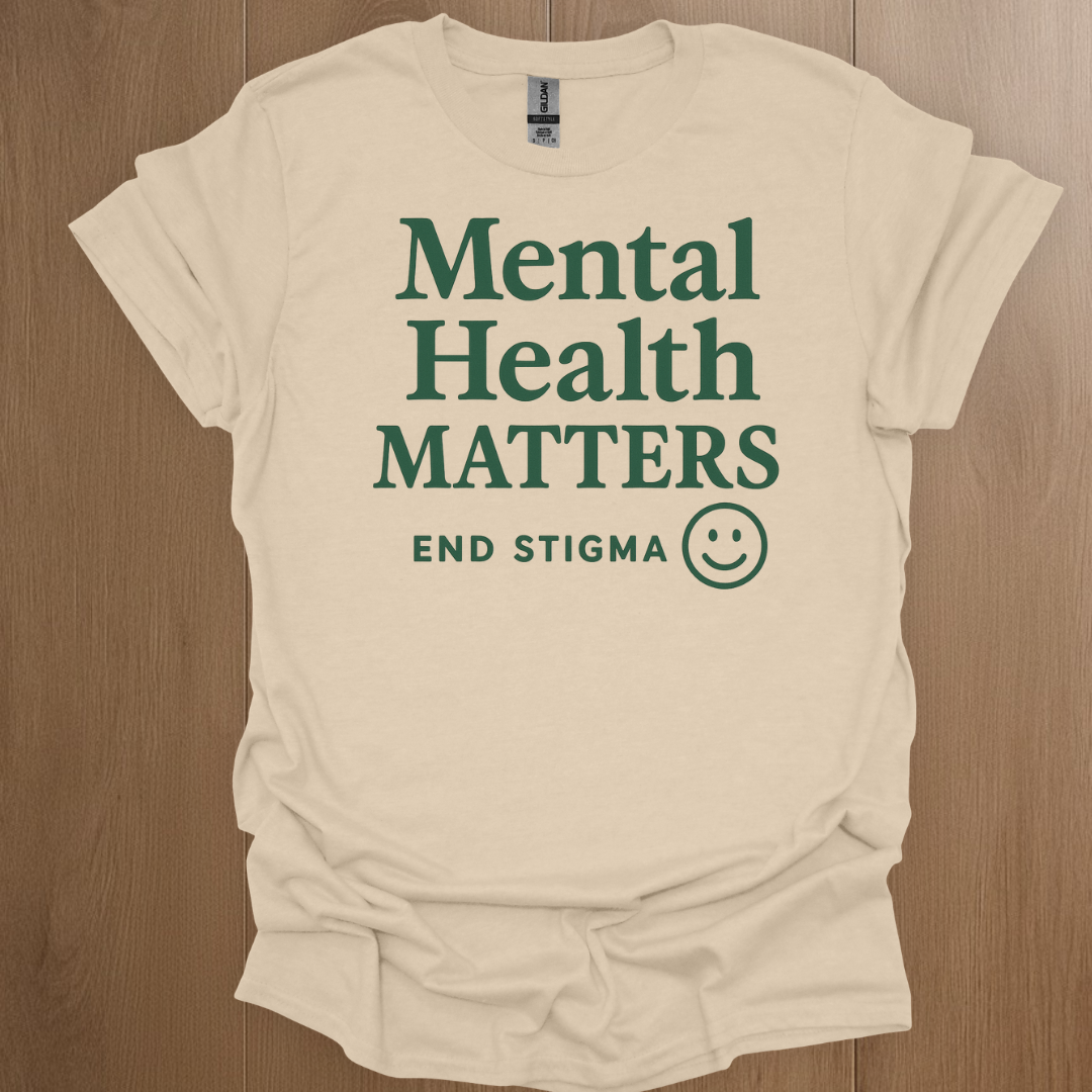 Mental Health Matters End Stigma T-shirt - ADHD Pride T-Shirt - Lifestyle Photo