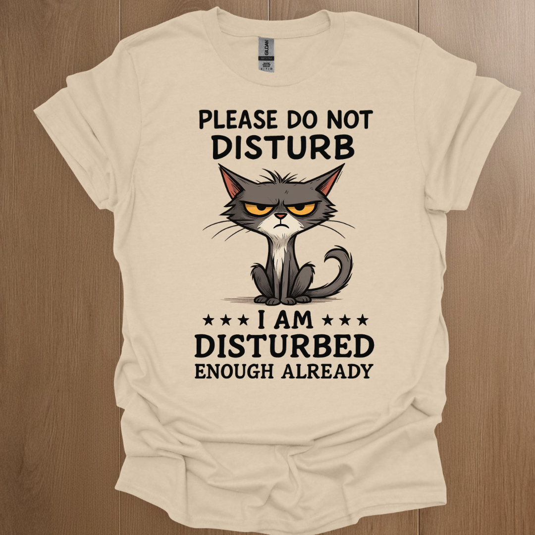 Please Do not Disturb, I am Disturbed Enough Already Graphic T-Shirt - Soft Cotton Graphic Tee