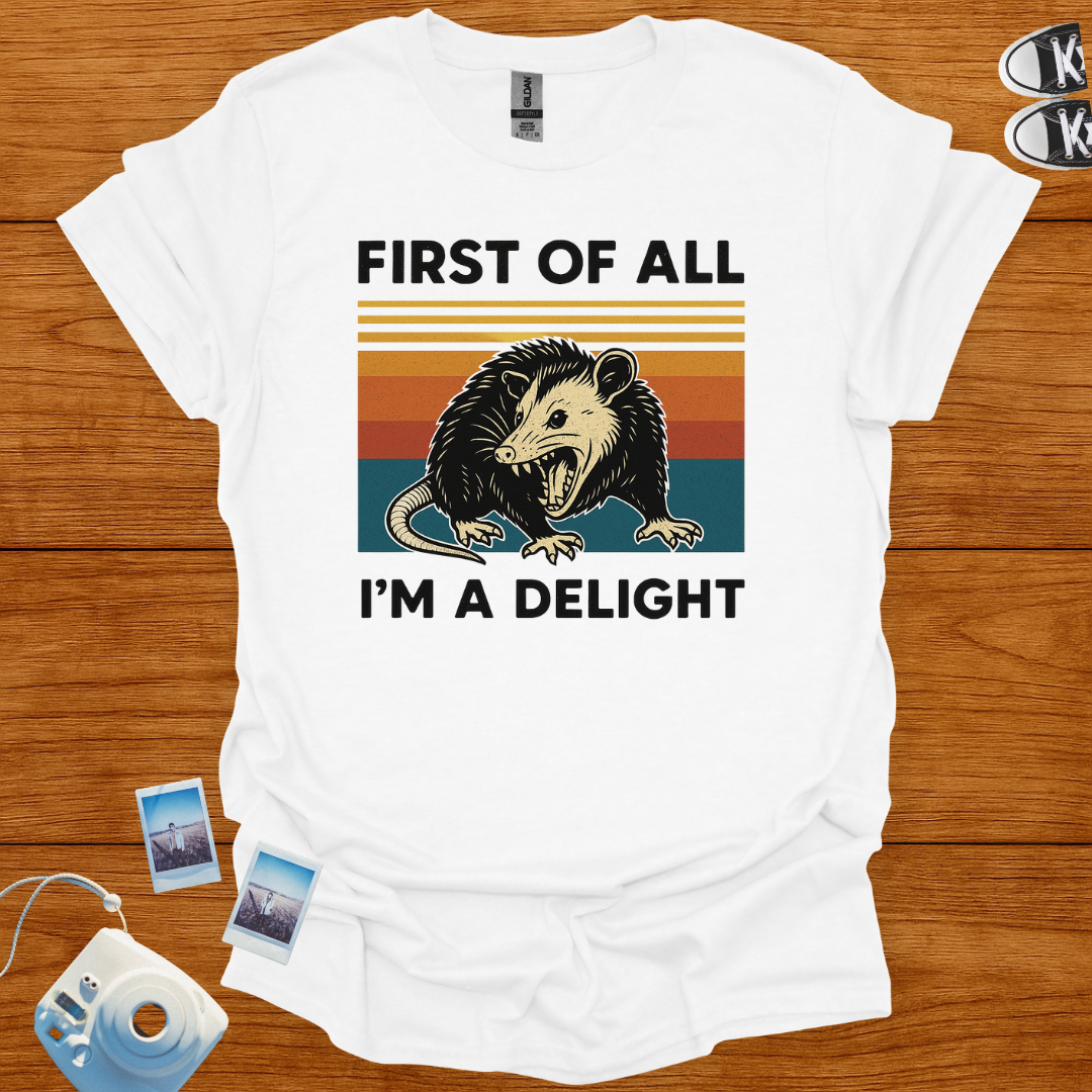 First of all, I'm a delight T-shirt