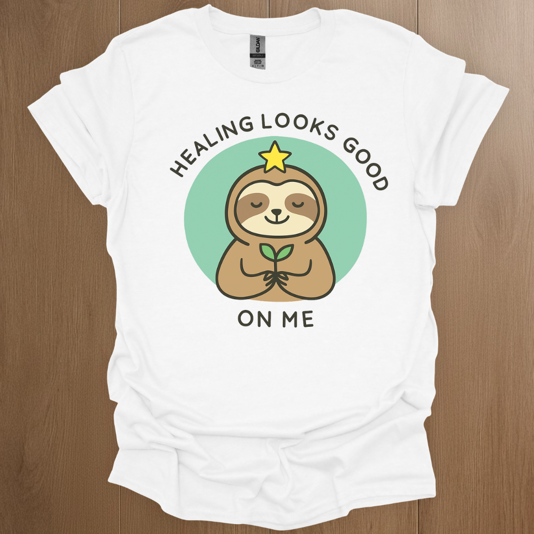 Healing Looks Good on Me T-shirt | Mental Health Tee - ADHD Pride T-Shirt - Lifestyle Photo