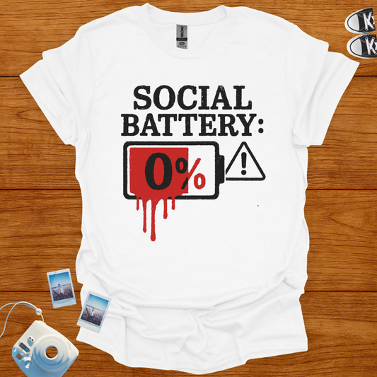 Social Battery 0% T-shirt