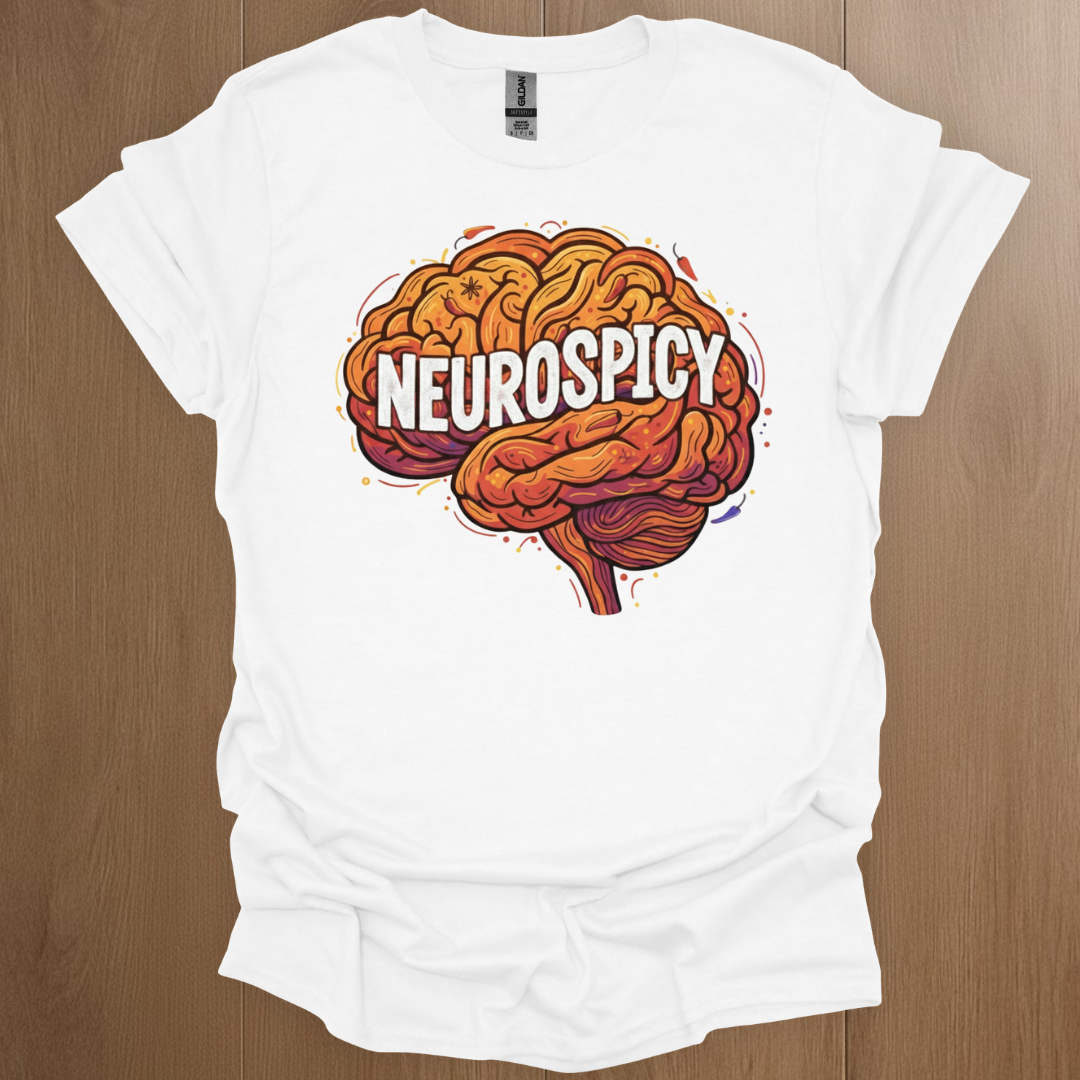 Neurospicy Neurodivergent T-shirts - ADHD Pride T-Shirt - Lifestyle Photo