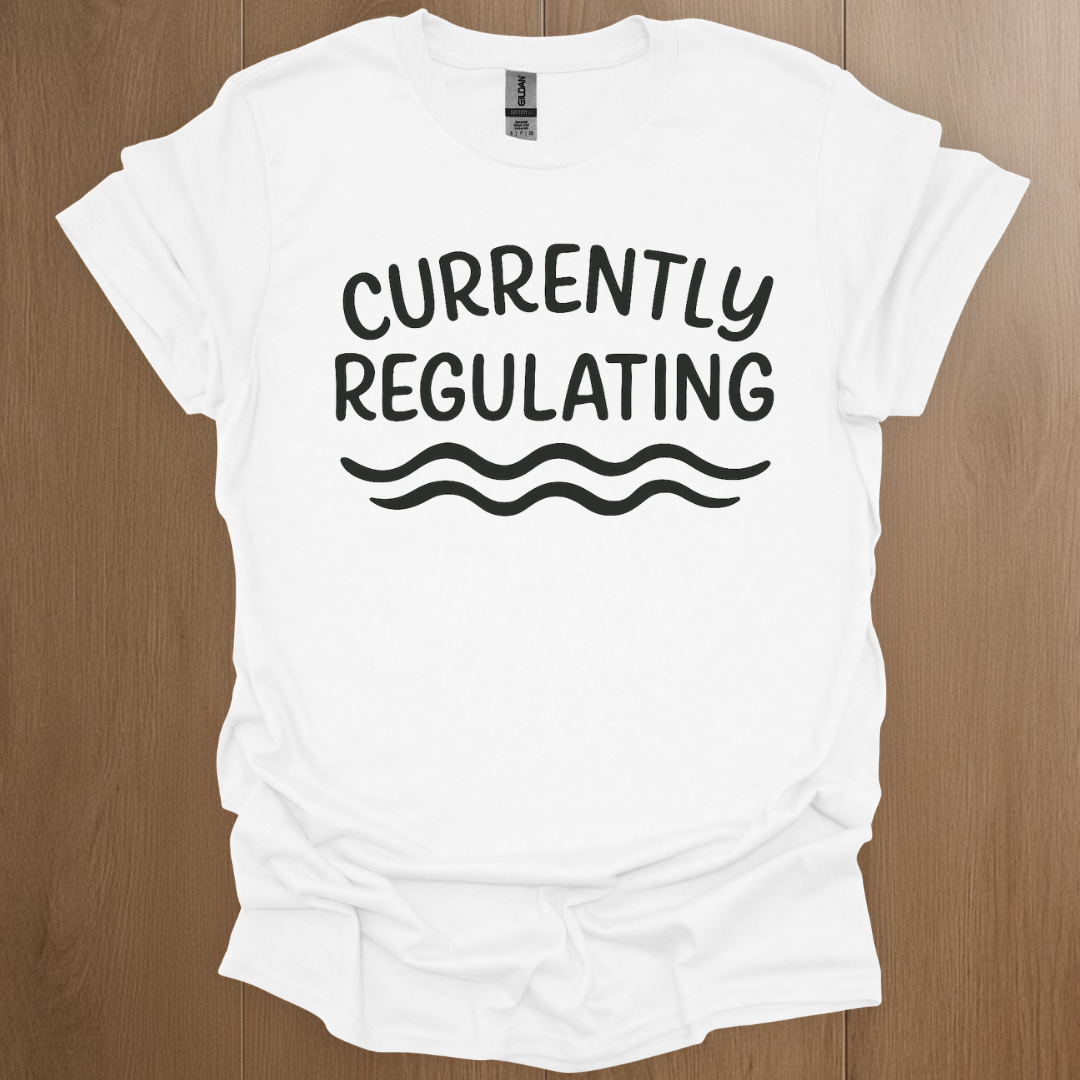 Currently Regulating T-shirt | Mental Health Tee - ADHD Pride T-Shirt - Lifestyle Photo